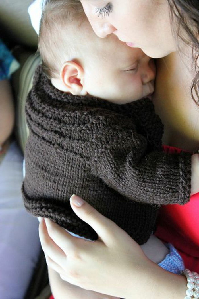 Baby trui-knit-dark bruin-