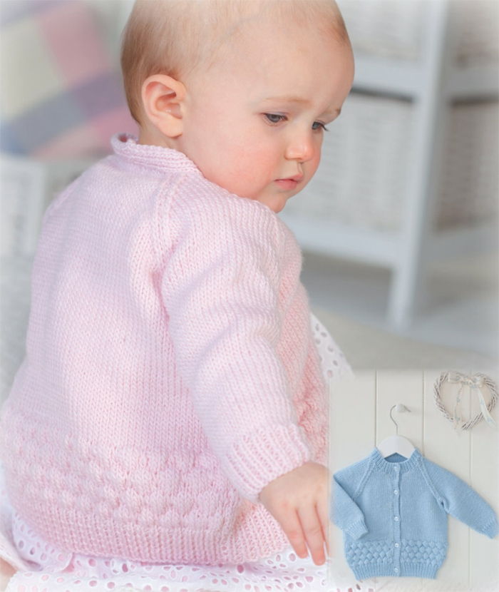 Baby trui breien-in-pink