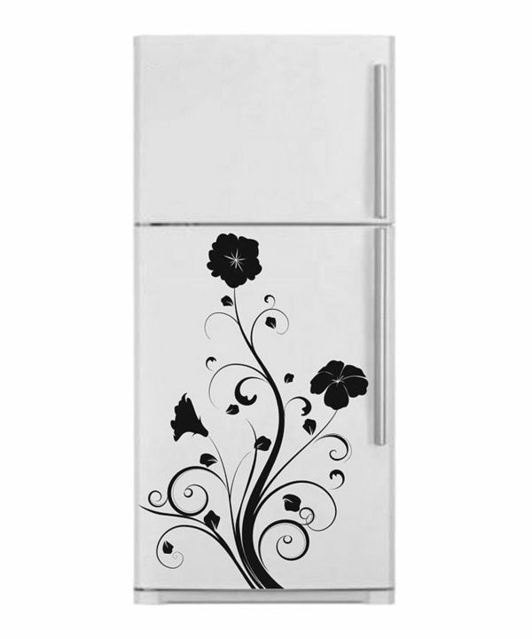 črni cvet motivi nalepka-by-the-hladilnik
