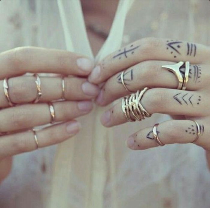 Boho zlaté prstene príslušenstvo hippie módy