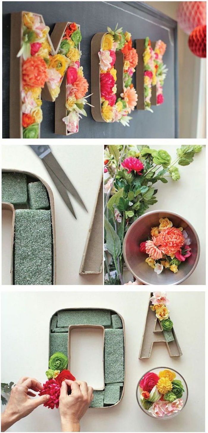 DIY idee de decorare, făcând flori din flori, decorând camera, Ziua Mamei