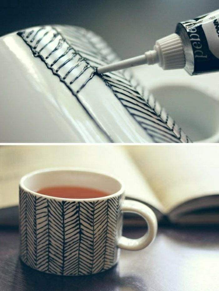 DIY idėja-už-papuoštas kavos puodelio