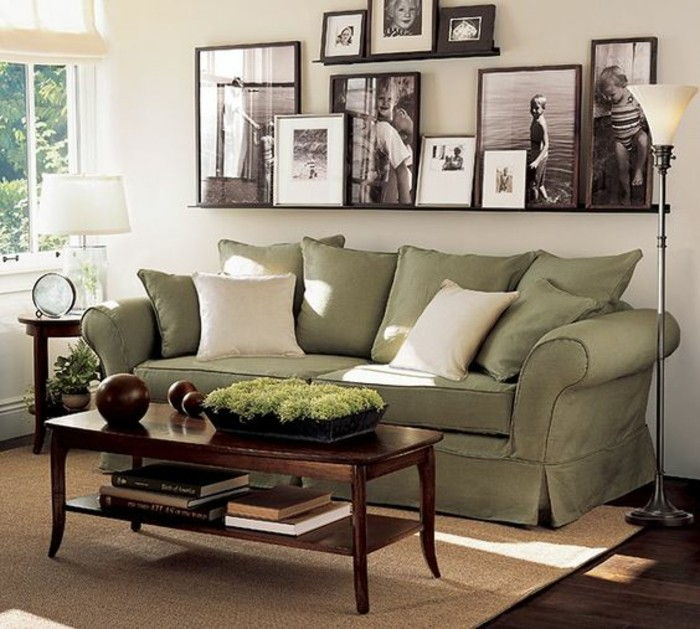 Vegg ideer sofa-in-stue-klassisk utforming