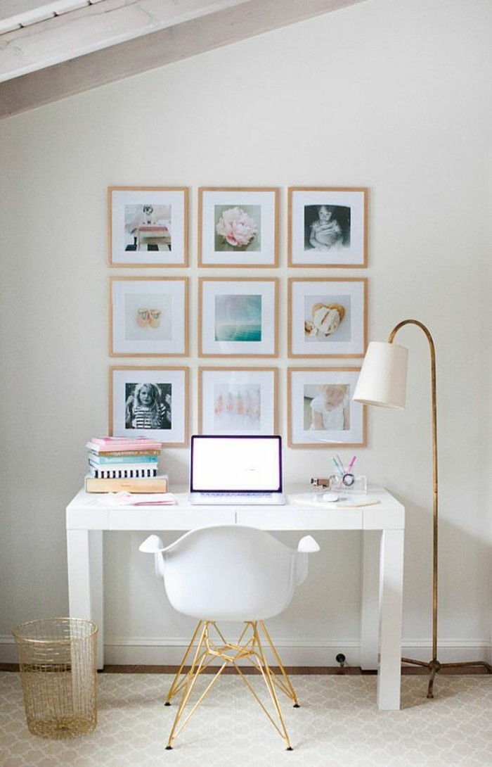 Vegg selv-make-hvitt-desk-og-stehlampe