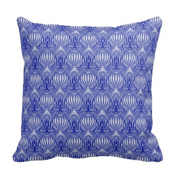 Art Nouveau - Ornaments- Original Pillow- Purple