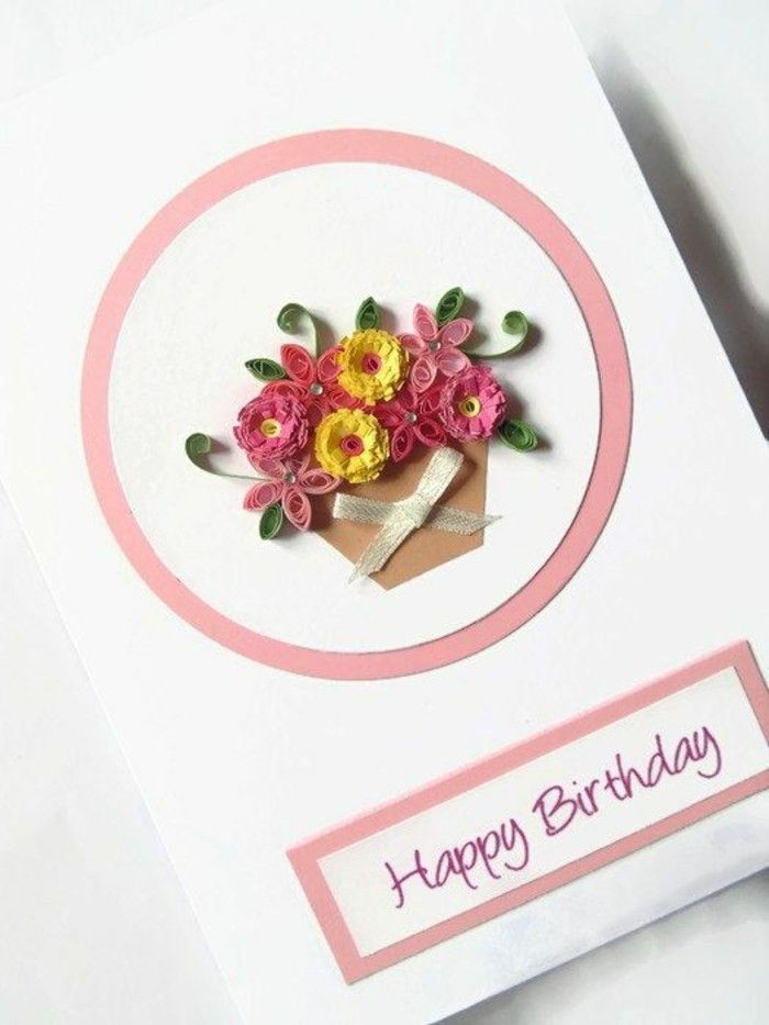 göra kortet mot födelsedag själv blommor