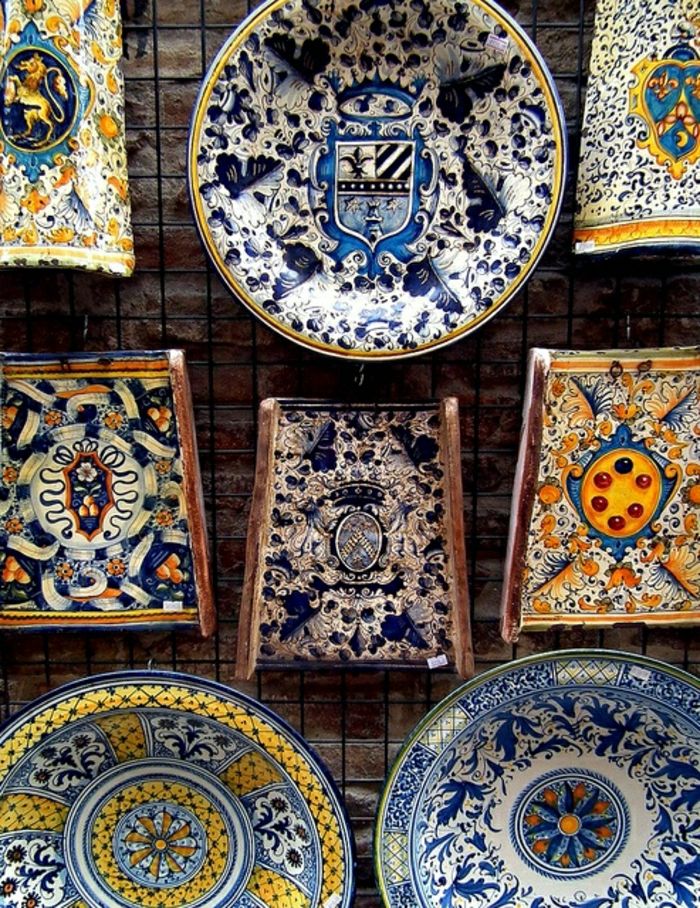 Keramické ručne maľované-San Gimignano-Taliansko