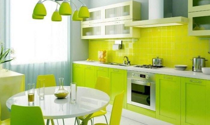 kuchyne-in-zelená-a-moderné dekorovanie