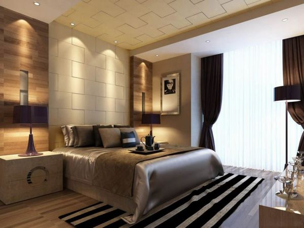 Modernus miegamojo dizainas-gražūs-kilimas ir cool apšvietimo