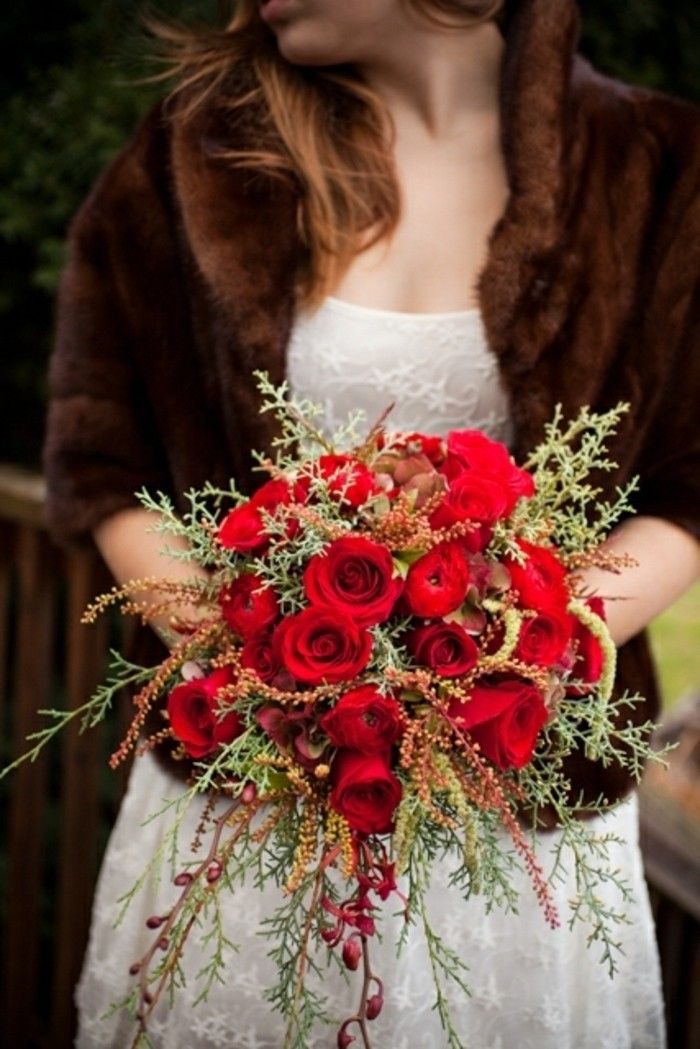 Roser strutsbrun-bryllupsdag