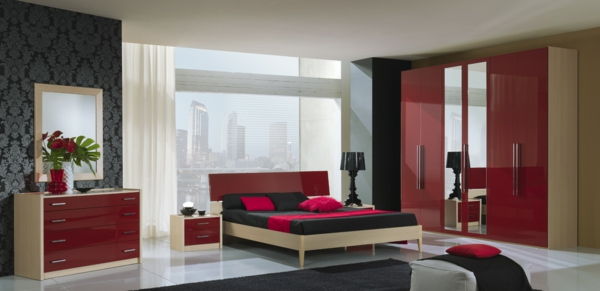 raudonų baldų komplektas-už-the-miegamasis