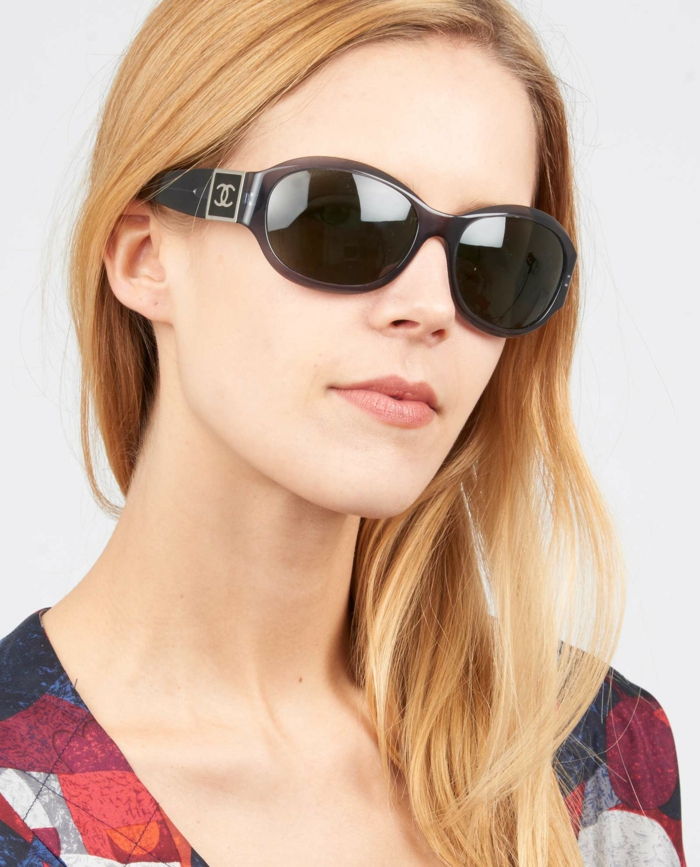 Solglasögon Chanel ram-brun
