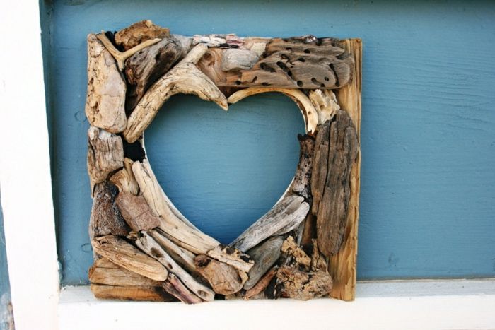 Driftwood okvirja Srce romantična