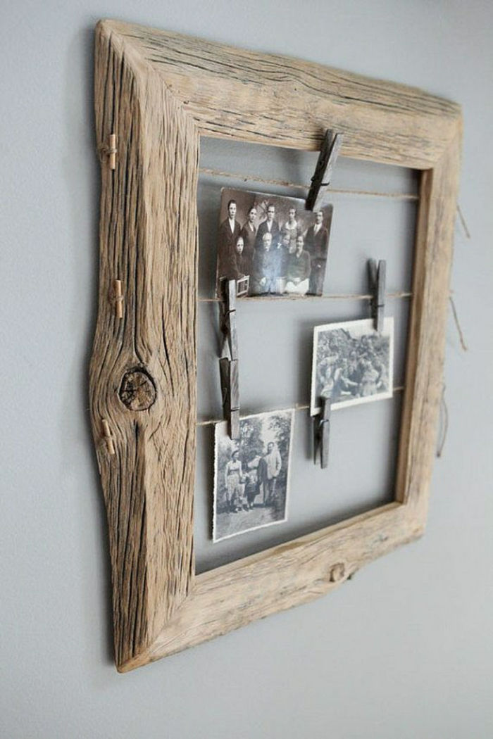 Driftwood okvirja stare fotografije družine Zakačaljka