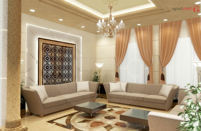 orient mobilier de mobilier de lux în clasa de apartament stil eleganță culori subtile luminoase în design interior
