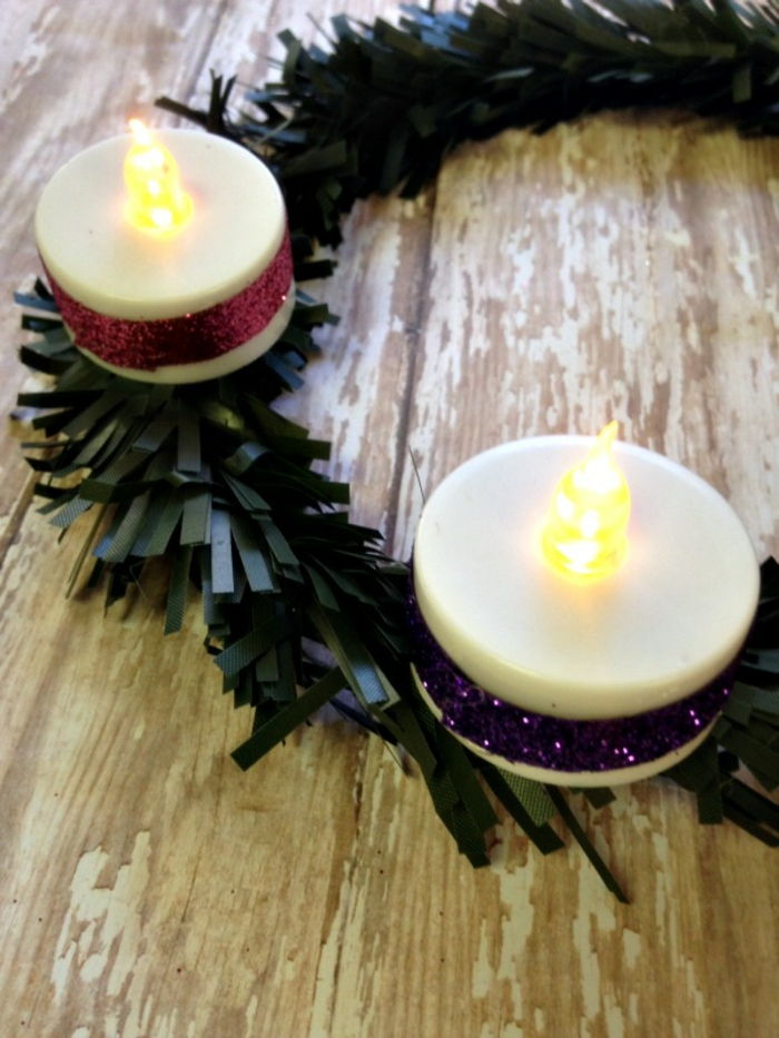 adventskranz-nápady-dva nádherné sviečky