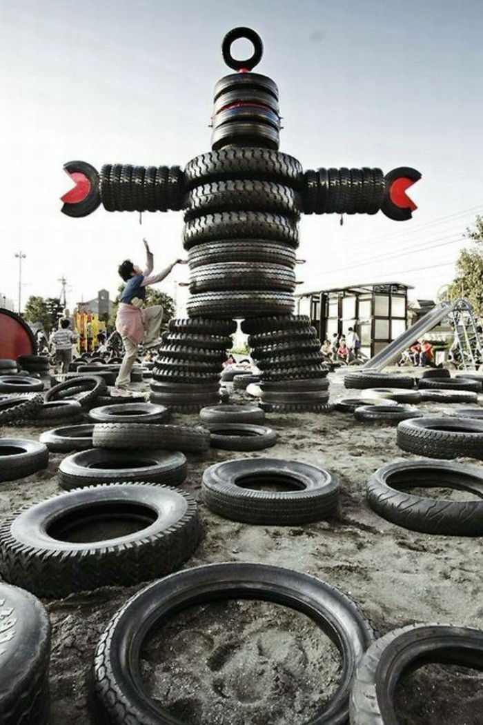recykláciu použitých pneumatík orginelle-idea-s-mnohými-pneumatiku