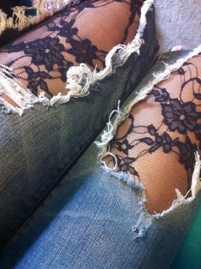 attraktiv drabbade Jeans för damer