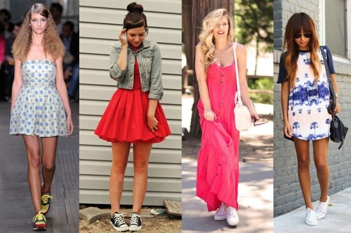 atractiv uite-fuer-rosu-alb-dress-Sneaker-cu-rosu-dress-combina-lung-scurt-rochie-roșu dress-