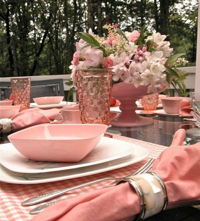 fancy namizni okras Poroka-v-roza barve