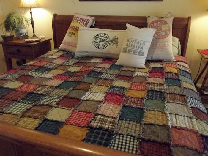 Proste do szycia vintage sypialnia wiele tkanin z wzór kwadraty