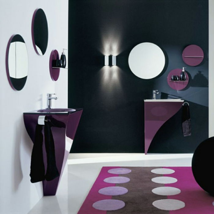 kúpeľňové doplnky-nápady-fialové koberec