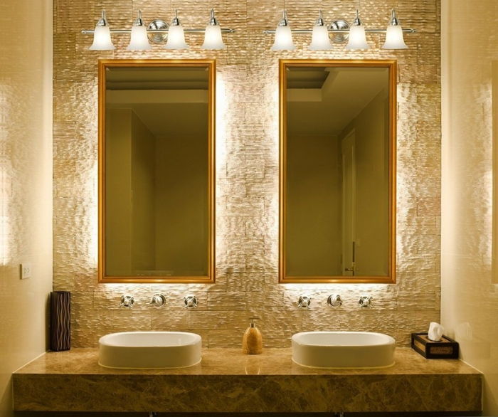 kúpeľňové doplnky-nápady dva moderné zrkadlo