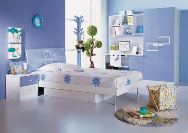 kinderkamer - slaapkamer met blauwe tinten