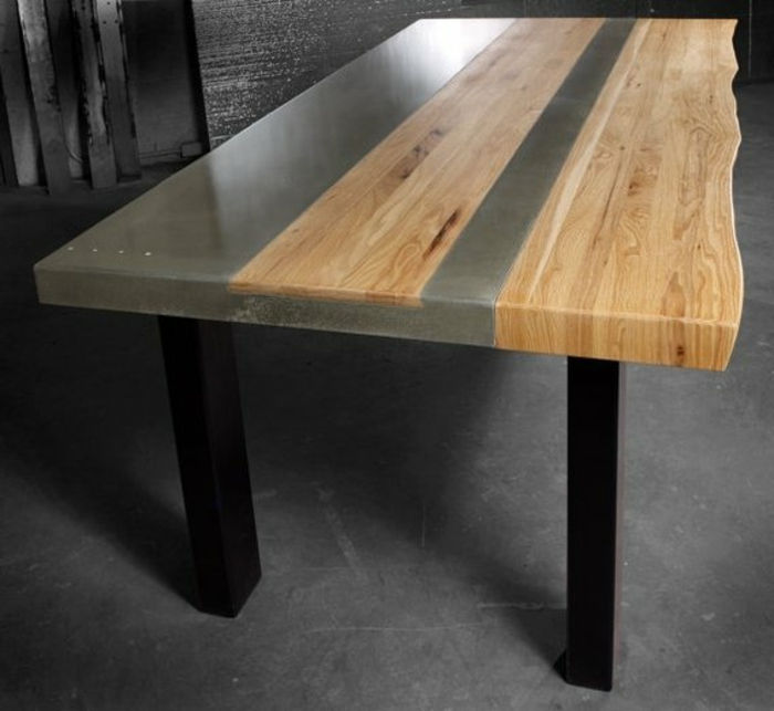concreto-table-grande-design-com-elementos de madeira