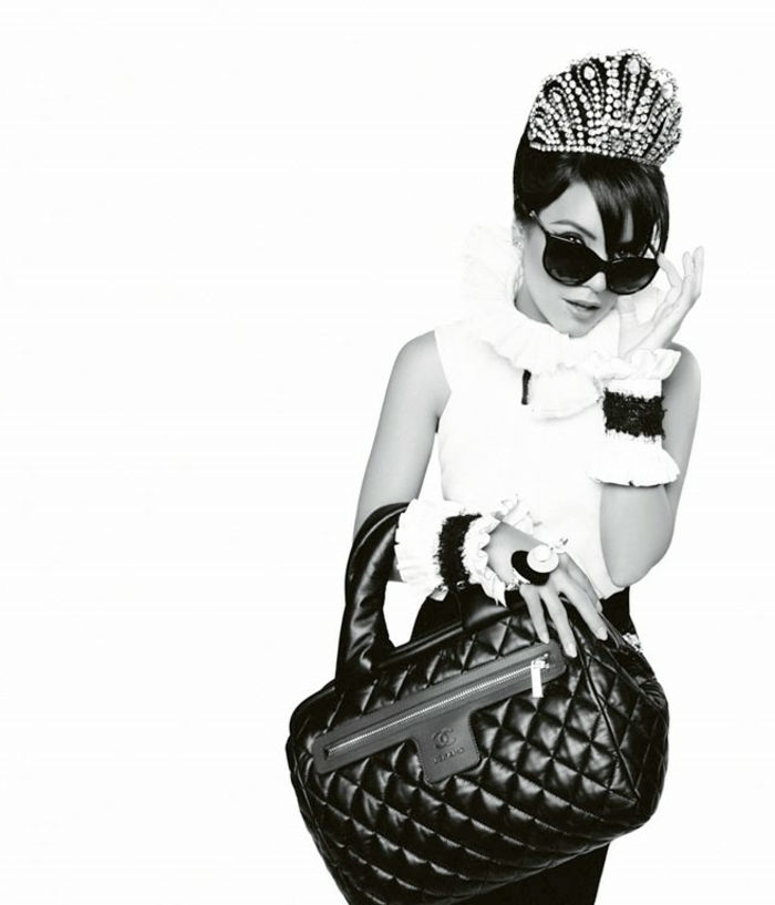 Chanel coco-Karl-Lagerfeld-čierne okuliare