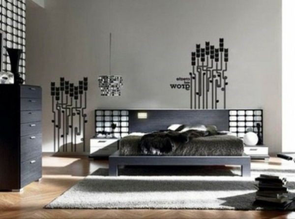 Dekorere ideer-for-roms-hann-design-grå-sengs