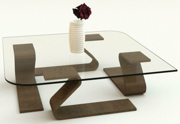 oblikovalec steklene mize, ekstravaganten dizajn
