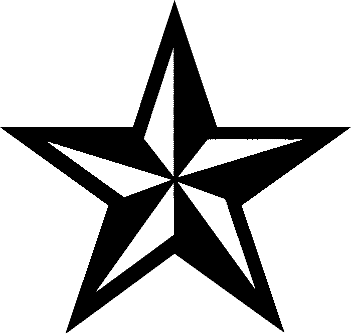 tattoo star - un'idea per un tatuaggio nero con una grande stella nera