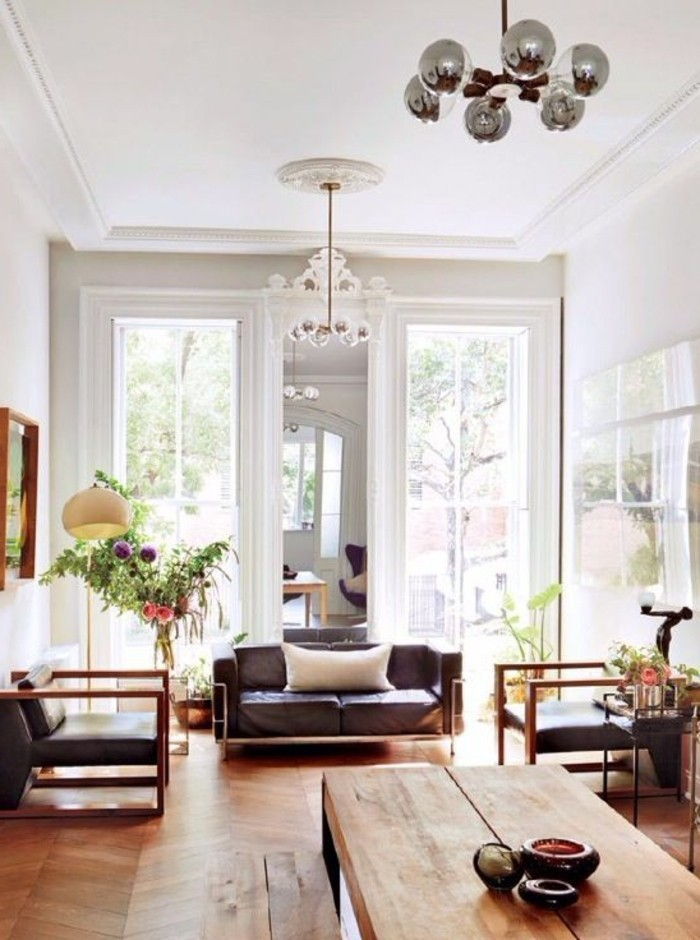 elegantno-lestenec-moderno-dnevna soba-bela-stene