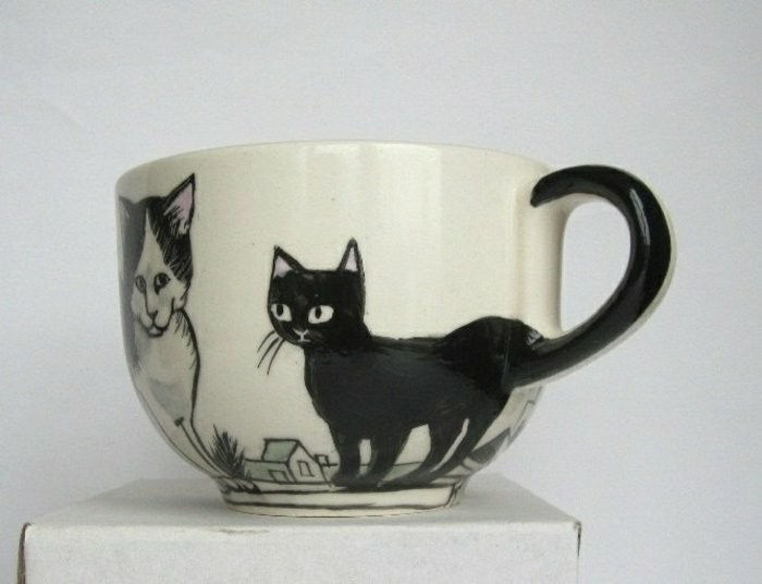 fantastinis-handbemalter-puodelis-su Cat brėžinius