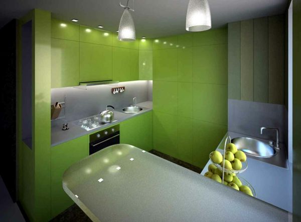 barvna paleta-zidna barva-kuhinja-zelena-zelena jabolka