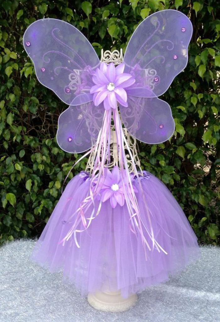 laumės-kostiumas-už-mažai mergaičių violetinė spalva sparno Gėlės Bands