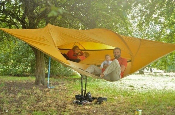 Yellow-tree tält-in-skogs idéer-för-the-hela-familjen