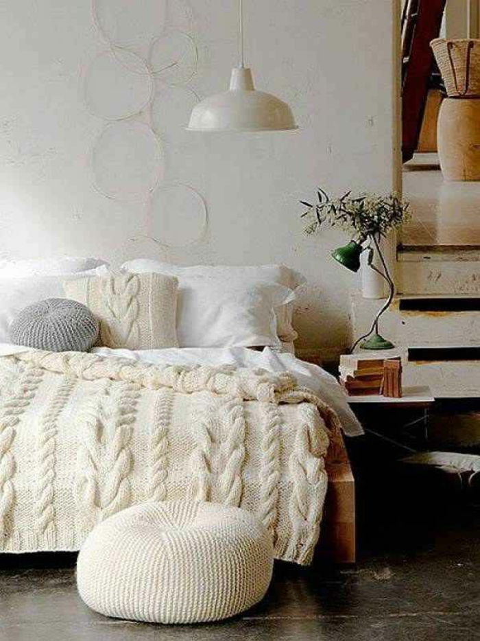 udobno spalnico pletene blazino-pletene-spletena vzorcem pletene-odejo kvačkanje stol