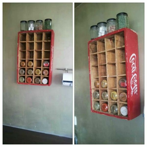 ideja za shranjevanje začimb - škatla coke cola