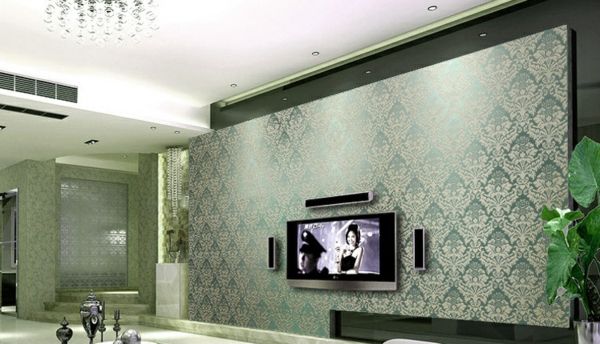 žalia sienų dažų su a-metalo efekto prabangus kambarys