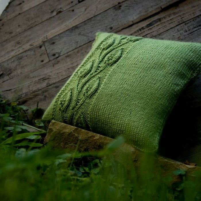 Green Ročno pletene blazina dekoracija lepo, pletene