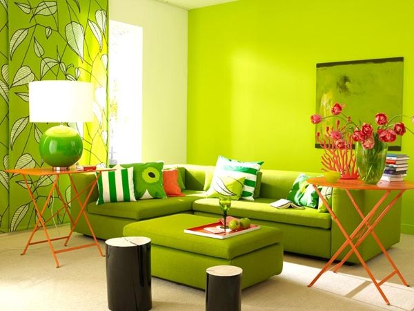 zelene barve-zidne barve-zofe-zase-blazine - lepe deko predmetov