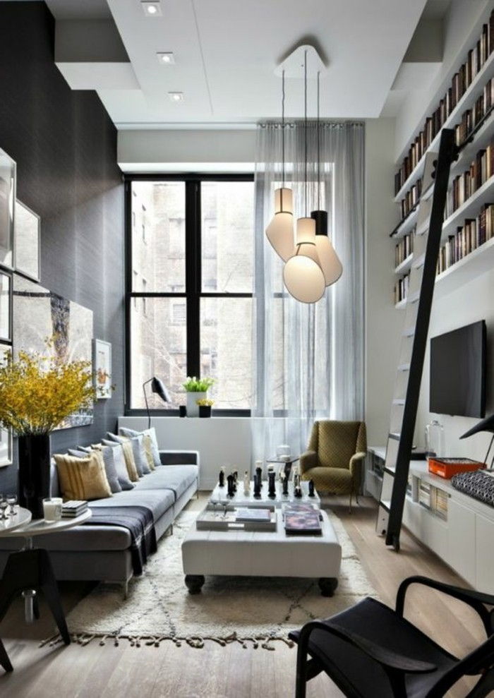Siva model-dnevna soba-kreativno-stropna obloga