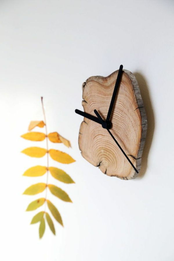 lesena stenska ura oblikovanje ideja, Holzdeko