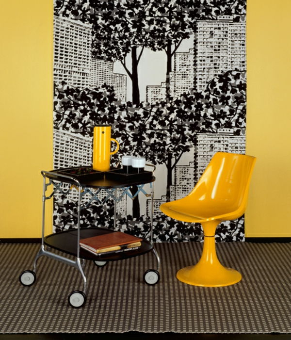 Hausbar-baldai-cool-modelis - įdomus sienų dizainas už jo