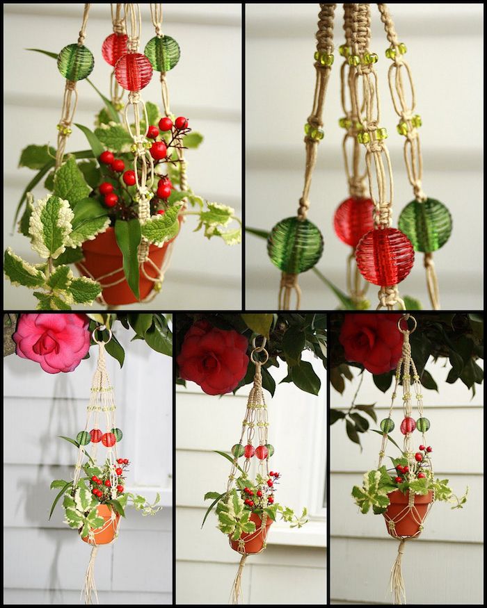macrame instruksjoner dekorative ideer hjem plante blomst blomsterpot dekor idé