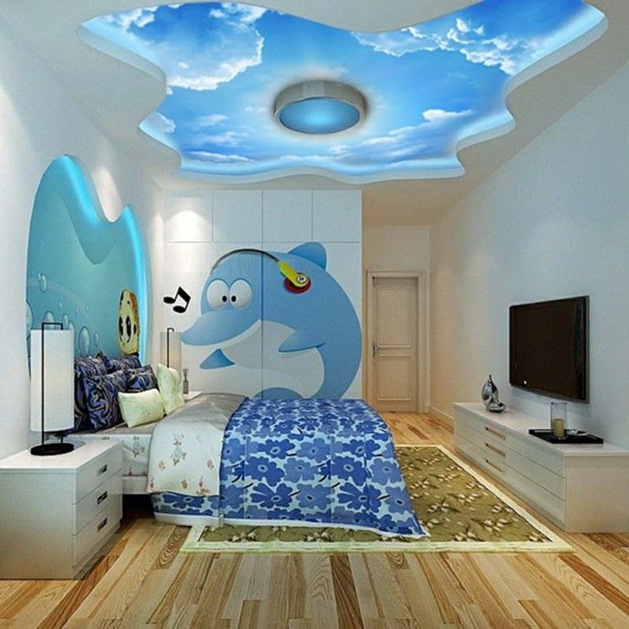 čudovito-design-dnevna soba-ustvarjalni strop