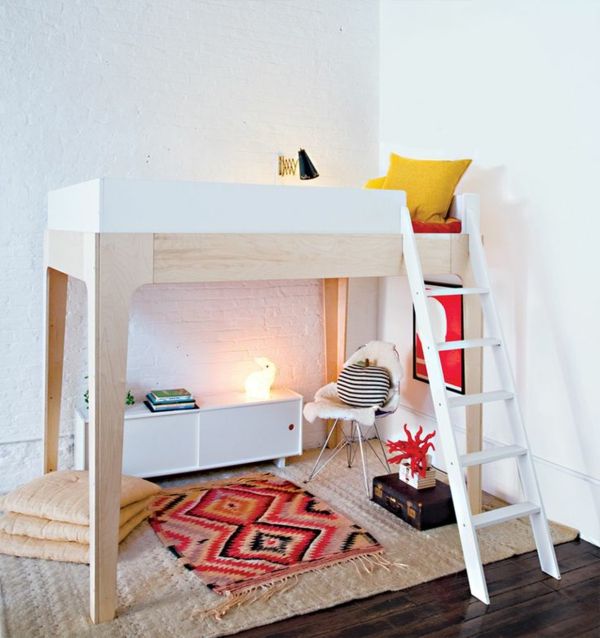 High-bedden met-trap-for-small-spaces