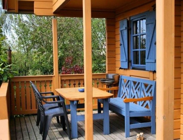 skräddarsy-veranda med matplats trä hushåll